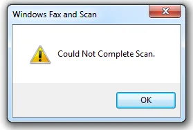 حل مشکل اسکنر و ارور Could not Complete Scan حل مشکل اسکنر و ارور Could not Complete Scan