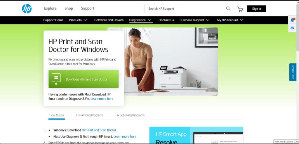 عیب یابی پرینتر و اسکنر با HP Print and Scan Doctor عیب یابی پرینتر و اسکنر با HP Print and Scan Doctor