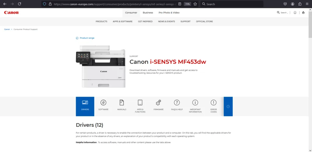 آموزش راه اندازی پرینتر Canon i-SENSYS MF453DW از طریق سی‌دی (CD)
