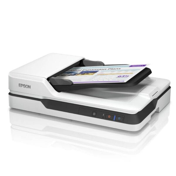 Epson DS-1630 Flatbed Color Document Scanner – اسکنر رنگی با قابلیت تغذیه خودکار کاغذ (ADF) و طراحی کم‌جا برای محیط‌های اداری