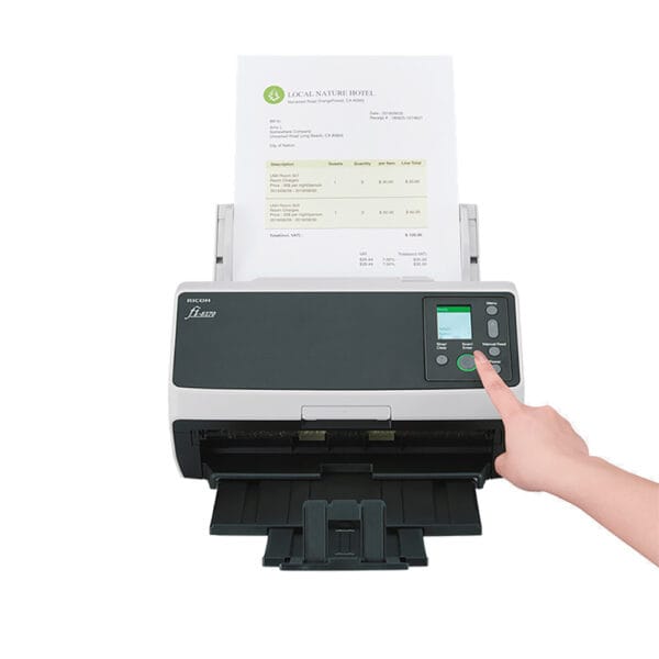 نمایشگر و دکمه های اسکنر اسناد ریکو مدل Ricoh fi-8170 Color Duplex Document Scanner