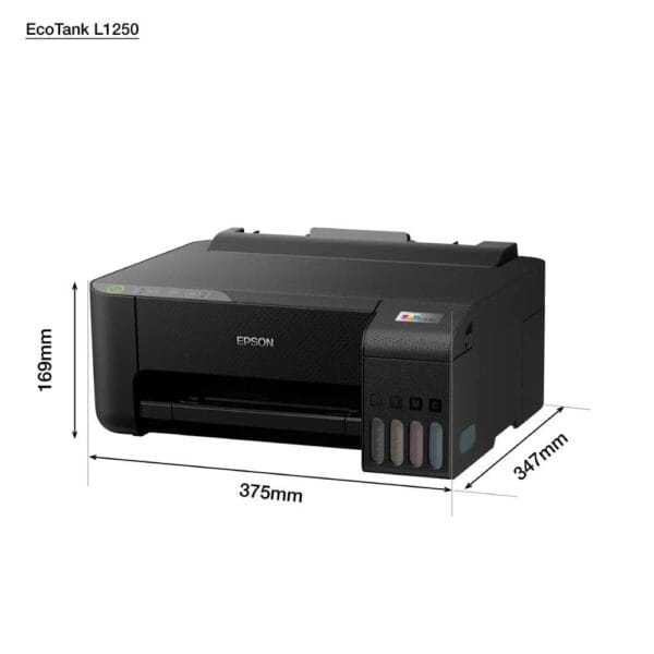 ابعاد پرینتر رنگی جوهر افشان تک کاره اپسون مدل Epson EcoTank L1250 A4 Wi-Fi Ink Tank Printer