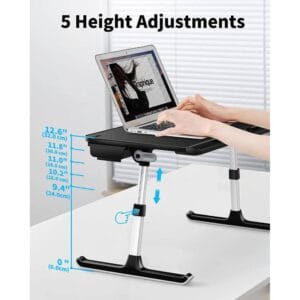 میز لپ‌تاپ تختی SAIJI Mini K7 سبک و قابل حمل با قابلیت تنظیم ارتفاع و زاویه