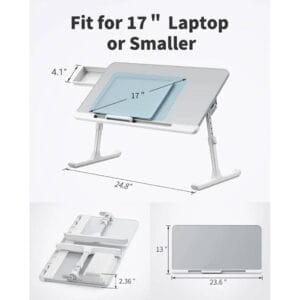 میز لپتاپ SAIJI Mini K7 برای استفاده روی تخت – Laptop Bed Table سبک و قابل‌حمل