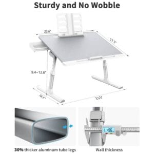 اندازه و ابعاد میز لپ تاپ قابل حمل سایجی مدل SAIJI K7 Ultimate Portable laptop table