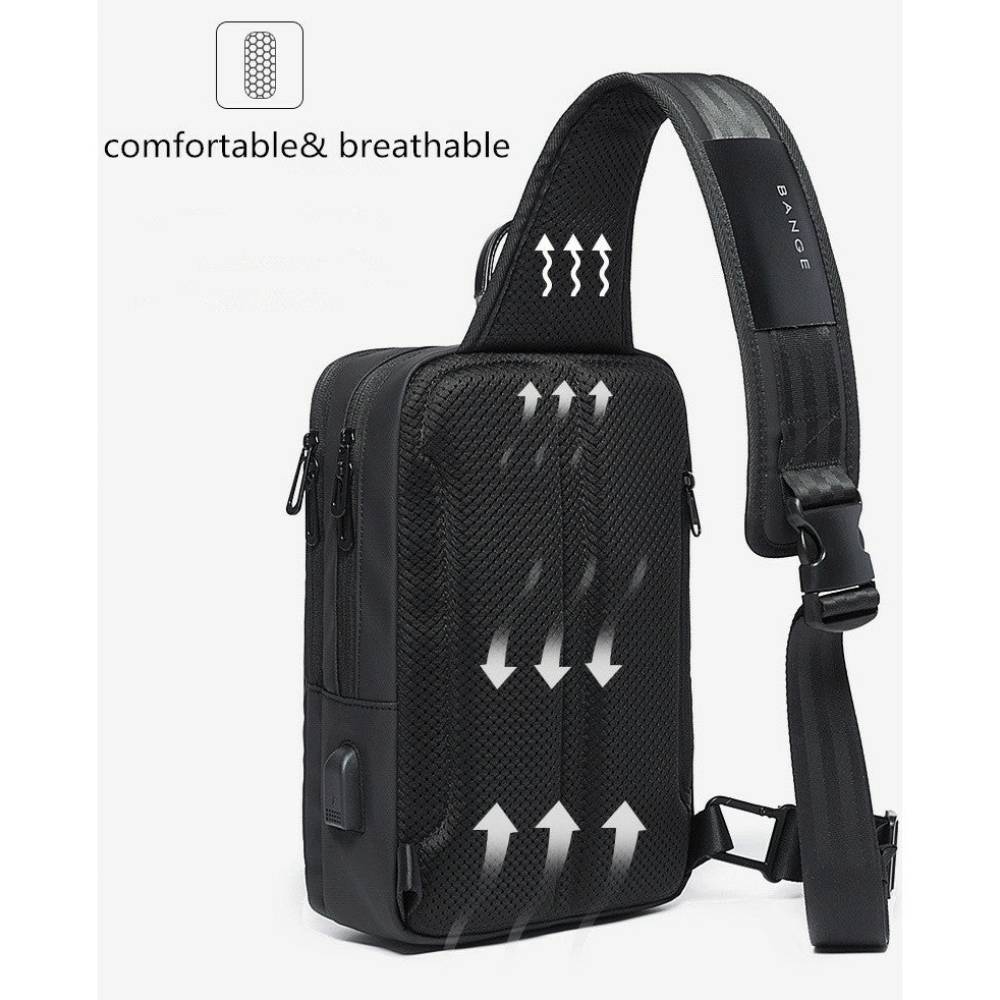 BANGE BG-77107 Crossbody (8) کیف کراس بادی بنج مدل BANGE BG-77107 Crossbody مناسب برای تبلت تا 9.7 اینچی